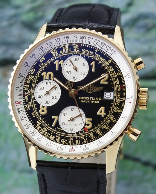 (image for) A BREITLING OLD NAVITIMER 18K YELLOW GOLD CHRONOGRAPH / K13022